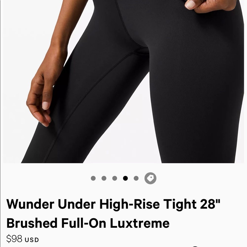 Wunder Under High Rise 28 Lululemon Black Leggings